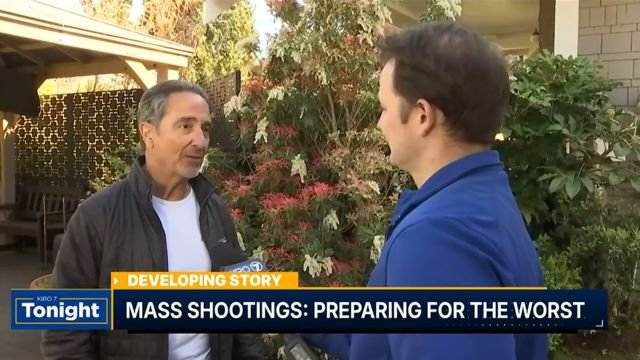 Jim Fuda on KIRO7 to discuss how to stay safe in an active shooter situation